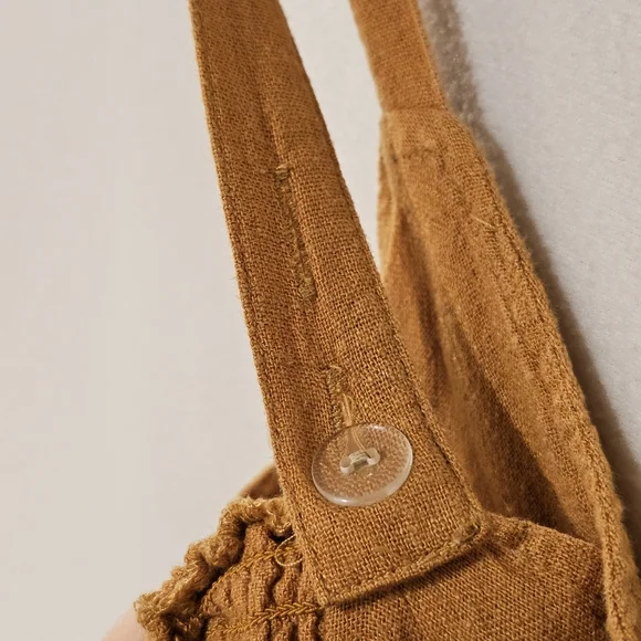 Women's Button-Front Dress in Rust - Picture 5 of 7